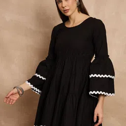 all about you Bell Sleeve Fit & Flare Dress image 3