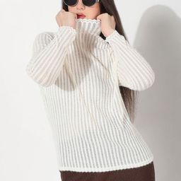 SHOWOFF Women White Self Design Cotton Tops-picture-21