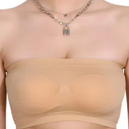 Poftik Women Solid Full Coverage Lightly Padded Bandeau Bra image 5