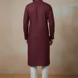 SOURAGYA Men Ethnic Motifs Embroidered Kantha Work Kurta image 5