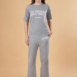 BAESD Typography Printed Round Neck Night suits-picture-28