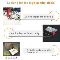 QEZNEF Beige Printed Analogue Wall Clock image 5