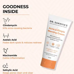 DR. SAKHIYA'S Acne & Pimple Morning Cream With Niacinamide - 50 g image 3