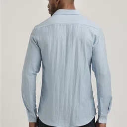 Blu MNKY Smart Spread Collar Slim Fit Casual Shirt image 4