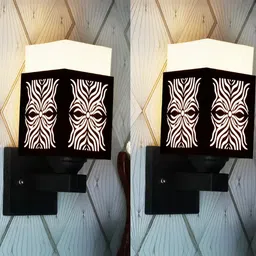 Gojeeva Brown Wood Square Wall Lamps-picture-14