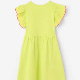 The Souled Store Embroidered Flutter Sleeve Fit & Flare Dress image 2