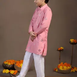 Sangria Boys Embroidered Kurta & Pyjama Set image 3