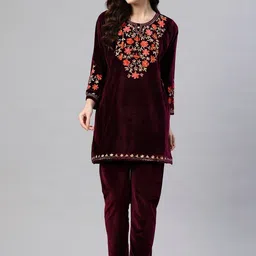 Moda Rapido Embroidered Tunic With Trousers Co-Ords-picture-11