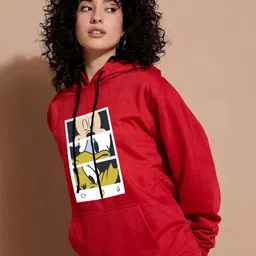 BRIEF CHICKADE Women Printed Hooded Sweatshirt-picture-21