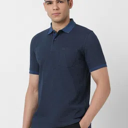 Peter England Men Printed Polo Collar Pockets T-shirt image 4