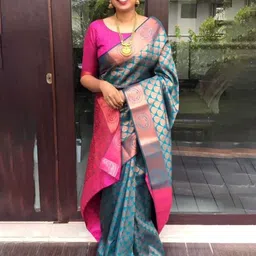 Parampara Ethnic Woven Design Zari Pure Silk Banarasi Saree image 4