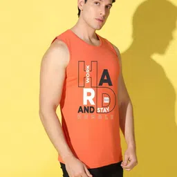 WOOSTRO Men Typography 2 Printed Cut Outs Slim Fit T-shirt image 2