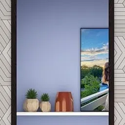 Furniwud Brown Rectangular Dressing Wall Mirror-picture-20