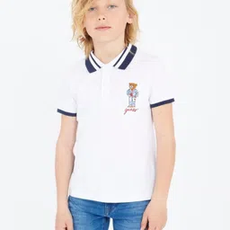 GUESS kids Boys Graphic Printed Polo Collar Cotton T-shirt-picture-37