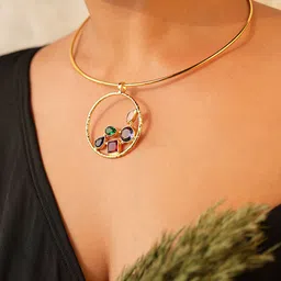 Binnis Wardrobe Stone Studded Hasuli Jewellery Set image 2