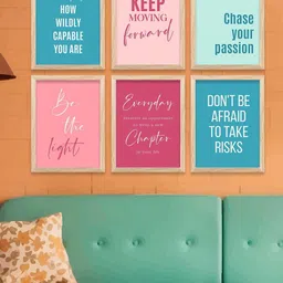 WALLLANE Multicoloured 6 and more Piece Wood Other Wall Paintings image 5