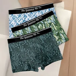 The Roadster Lifestyle Co Pack Of 3 Printed Breathable Trunks-picture-37