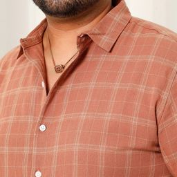 Instafab Plus Size Checked Comfort Fit Cotton Casual Shirt image 4