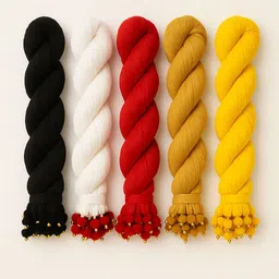 kalamatwala Lycra Blend Solid White, Black, Red, Yellow, Gold Women Dupatta image 3