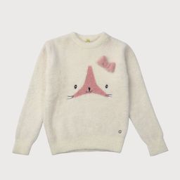 Gini and Jony Girls Animal Printed Pullover with Applique Detail-picture-2