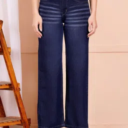 Flying Girls Women Classic Straight Fit High-Rise Light Fade Stretchable Jeans-image-10