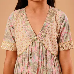Sangria Printed Pure Cotton Kurta With Trouser image 5
