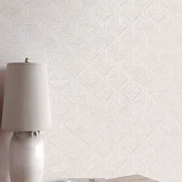 Fedora Wallpapers Pentagon Pops Grey & Beige 3D Geometric Printed Waterproof Wallpaper-image-29