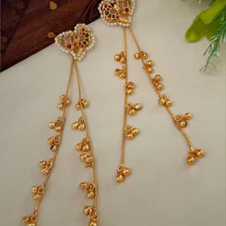 Sanjog Heart Shaped Drop Earrings-picture-26