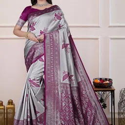 TheWonderWorld Ethnic Motifs Zari Art Silk Handloom Banarasi Saree-picture-20