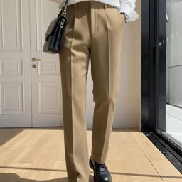 DELAN Men Relaxed Straight Leg Easy Wash Pleated Trousers-picture-11