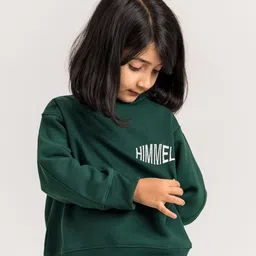 HIMMEL Kids Typography Self Design Oversized Cotton Pullover image 4
