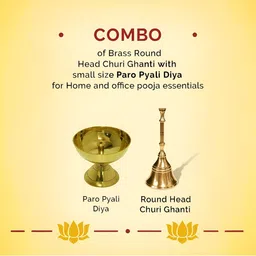 Adhvik Yellow 2 Pieces Textured Churi Ghanti & Paro Diyas image 4