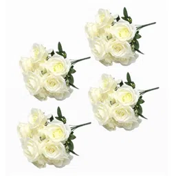 Anandani Fashion White 4 Pieces Artificial Flower-picture-12