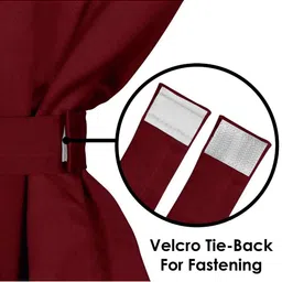 Parda Online Maroon Set of 2 Black Out Door Curtain image 4