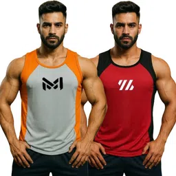 dashzone Pack of 2 Men Printed Round Neck Polyester Multicolor T-Shirt-picture-20