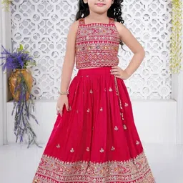 Lagorii Girls Embellished Ready to Wear Lehenga &-picture-33