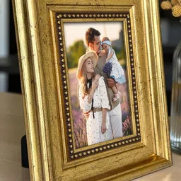Art Street Gold-Toned & Black Table Photo Frame With Back Stand image 5