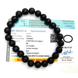Apnisanskriti Unisex Black Onyx Stone Bracelet image 3