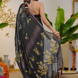KALINI Floral Poly Chiffon Saree image 3