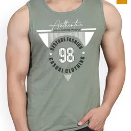 WOOSTRO Pack Of 2 Printed Combed Cotton Gym Vest RS26 CMB (MORE MUSTARD) (98 LGTGREEN)-picture-28