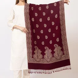 PASHGIRI Women Floral Embroidered Shawl-picture-32