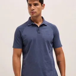 THE BEAR HOUSE Men Solid Polo Collar Cotton T-shirt-picture-11