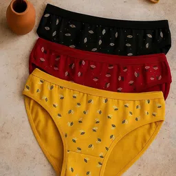 FiveFlag Pack of 3 Printed Mid-Rise Hipster Briefs-picture-26