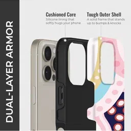 PEEPERLY Unisex iPhone 14 Pro Max Abstract Max Vivid Waves Impact Resistant Back Case image 5