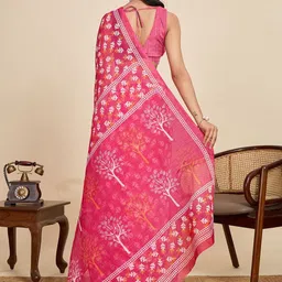 KALINI Ethnic Motifs Zari Linen Blend Designer Saree image 4