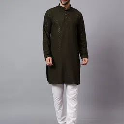 Go Stylish Men Embellished Mirror Work Kurta-image-53