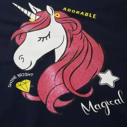 PLUM TREE Girls 2 Printed Pure Cotton Applique T-shirt image 5