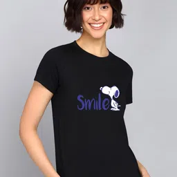 HESHA Women Graphic Printed Round Neck Pure Cotton Relaxed Fit T-shirt-picture-41