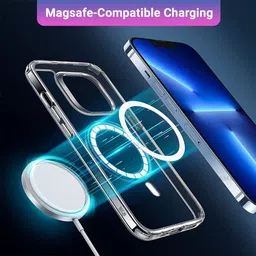 LIRAMARK Magnetic MagSafe Protective Clear iPhone 13 Pro Max Back Case image 4