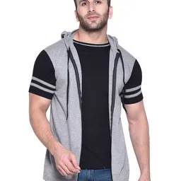 Blisstone Round Neck Slim Fit Cotton Casual T-shirt-image-94